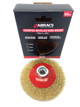 Abracs 100mm x M14 Crimped Bevelled Wire Brush