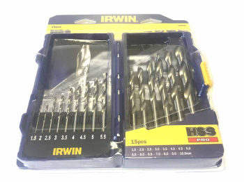 Irwin 10503989 Pro Drill Set HSS Set of 15