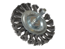 Lessmann Knotted Wheel Brush with Shank 75 x 8mm 0.35 Steel