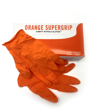 Orange Supergrip Nitrile Glove Heavy Duty Box Of 50 Large Orange Supergrip Nitrile Glove Heavy Duty Box Of 50 Large