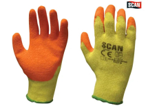 Scan Knit Shell Latex Palm Gloves Orange One Size (12 Pack) Scan Knit Shell Latex Palm Gloves Orange One Size (12 Pack)