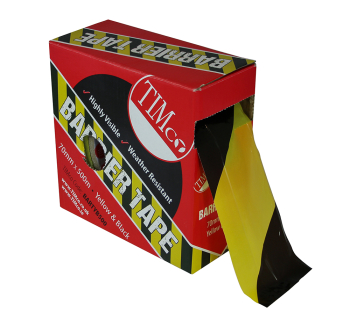TIMco 500m x 70mm PE Barrier Tape Yellow/Black