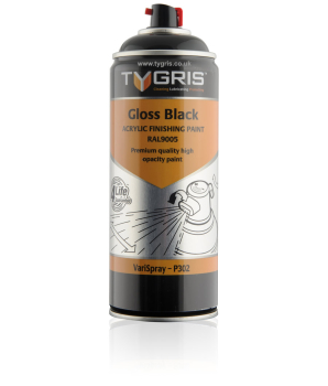 Tygris P302 Gloss Black Paint - RAL9005 Vari-Spray 400ml