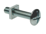 TIMco M6 x 20 Roofing Bolts & Square Nuts BZP Box of 200
