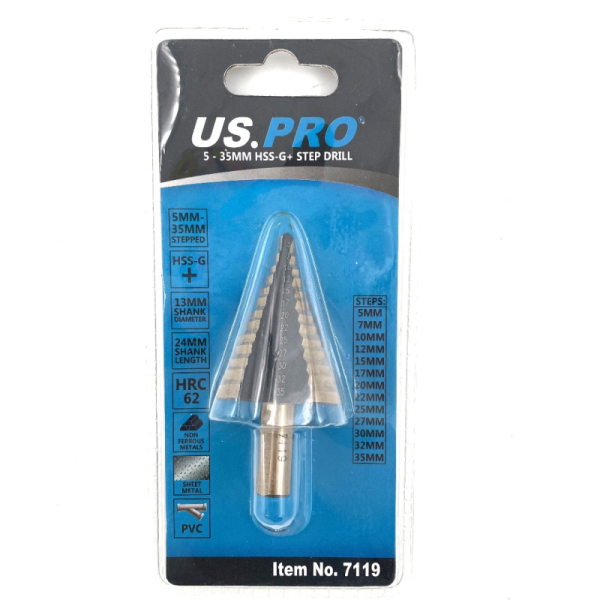 US. Pro 5-35mm HSS-G Step Drill