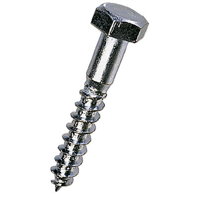 6mm x 50mm Coach Screws (DIN 571) - Black Stainless Steel (A2)