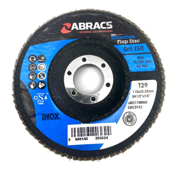 Abracs Zirconium Pro Flap Disc 115mm 60 Grit
