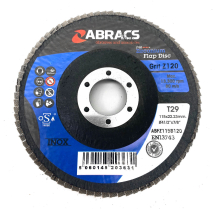Abracs Zirconium Pro Flap Disc 115mm 120 Grit