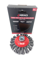 Abracs 100mm x M14 Twisted Knot Bevelled Wire Brush