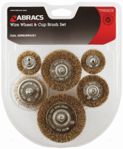 Abracs 6pc Spindle Mounted Wire Brush Set