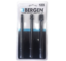 Bergen 3 Piece Socket Adaptor Set 1/4inch-1/2inch 150mm