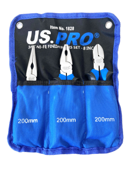 US PRO 1828 3 Piece 8Inch (200mm) Plier Set US PRO 1828 3 Piece 8Inch (200mm) Plier Set