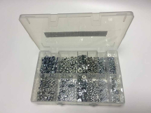 GRF0027 Assorted M3,M4,M5&M6 800PCS Flat Washers, Nyloc & Hex Nuts