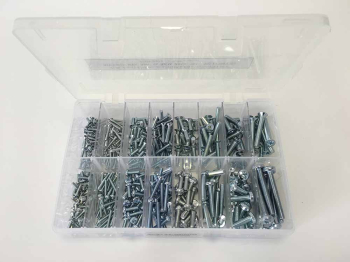GRF0034 Assorted M3-M6 Machine Screws Kit Zinc Plated GRF0034 Assorted M3-M6 Machine Screws Kit Zinc Plated