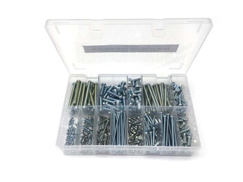 GRF0039 Assorted M3-M6 Cheese Head Screws BZP 400 Piece Kit GRF0039 Assorted M3-M6 Cheese Head Screws BZP 400 Piece Kit
