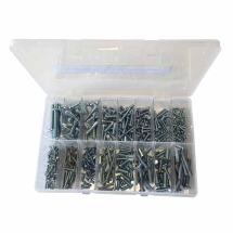 Assorted M3-M6 Slotted Machine Screws Zinc Plated