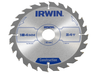 Irwin Circular Saw Blade 184 x 30mm x 24T ATB