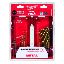 Milwaukee Metal Drill HSS-G 1/4inch Hex 10 Piece Set 3-10mm