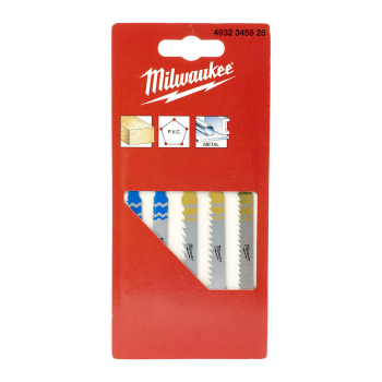 Milwaukee Mixed Wood & Metal Jigsaw Blade Set -5pcs Milwaukee Mixed Wood & Metal Jigsaw Blade Set -5pcs