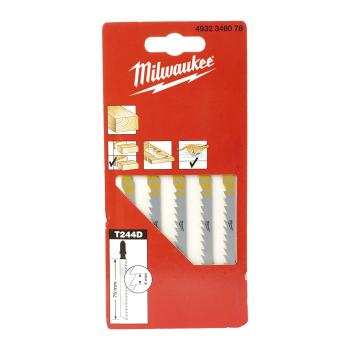 Milwaukee Jigsaw Blade 75 x 4mm T244D -5pcs Milwaukee Jigsaw Blade 75 x 4mm T244D -5pcs