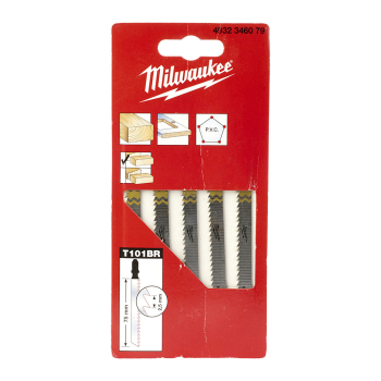 Milwaukee Jigsaw Blade 75 x 2.5mm T101BR -5pcs Milwaukee Jigsaw Blade 75 x 2.5mm T101BR -5pcs