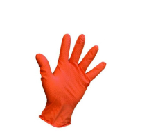 Orange Nitrile Grip Gloves Medium Box Of 90