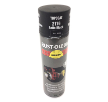 Rust-Oleum 2176 Satin Black Spray Paint 500ml (RAL9005)