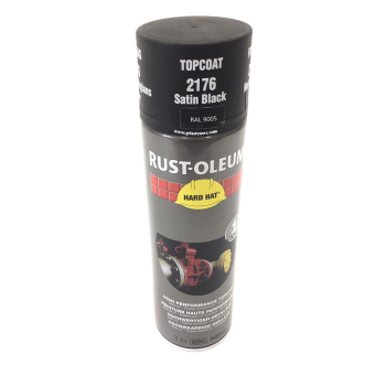 Rust-Oleum 2176 Satin Black Spray Paint 500ml (RAL9005)