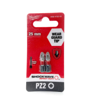 Milwaukee Screwdriver Bits PZ2 25mm Pack Of 2