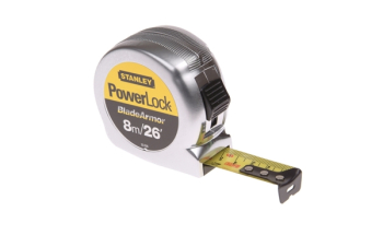 Stanley PowerLock Rule Blade Armor 8m / 26ft (Width 25mm) Stanley PowerLock Rule Blade Armor 8m / 26ft (Width 25mm)