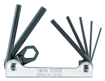 Teng 1471MM Hex Key Folding Set Metric 7 Pieces