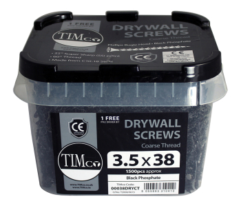 TIMco 3.5 x 38 Coarse Drywall Screw P2- Tub Of 1500