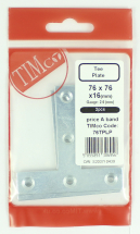 TIMco 76x76x16 Tee Plate 76mm Plate Bag Of 2