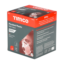 TIMco 770525 One Size FFP3 Moulded Mask - Valved Box Of 5 PCS