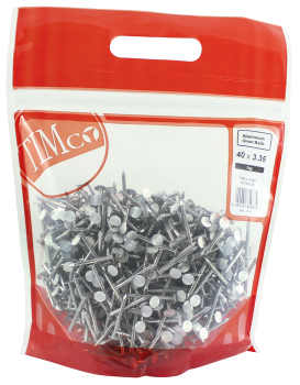 TIMco 40 x 3.35 Clout Nails - Aluminium 2 kg Bag