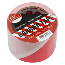 TIMco 100m x 70mm PE Barrier Tape Red/White