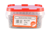 TIMco 40 x 2.36 Round Lost Head Nail - Bright 2.5kg Tub