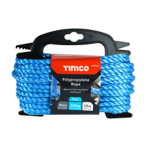 TIMco 8mm x 15m Blue Poly Rope - Winder