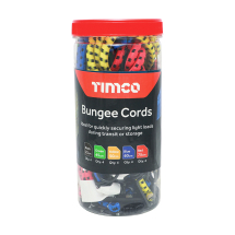 TIMco 20 Pcs Mixed Set Bungee Cords in a tub
