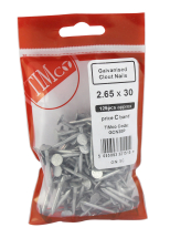 TIMco 30 x 2.65 Galvanised Clout Nails Bag Of 125