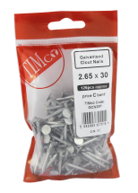 TIMco 30 x 2.65 Galvanised Clout Nails Bag Of 125 TIMco 30 x 2.65 Galvanised Clout Nails Bag Of 125