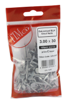 TIMco 30 x 3.00 Galvanised ELH Clout Nails Bag Of 100