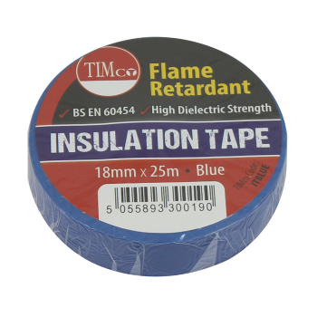 TIMco 25m x 18mm PVC Insulation Tape - Blue Pack Of 10