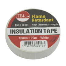 TIMco 25m x 18mm PVC Insulation Tape - White Pack Of 10