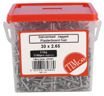 TIMco 30 x 2.65 Jagged Plasterboard - Galvanised 2.5kg Tub TIMco 30 x 2.65 Jagged Plasterboard - Galvanised 2.5kg Tub