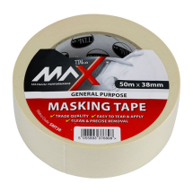 TIMco 50m x 38mm Masking Tape Cream