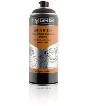 Tygris P301 Satin Black Paint - RAL9005 Vari-Spray 400ml
